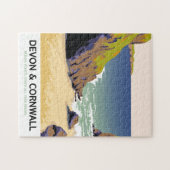 Devon & Cornwall "go by rail" Vintage Reise Puzzle (Horizontal)