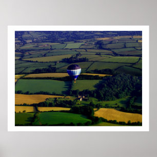 Devon Countryside Hot Air Ballon Teil 2 Poster