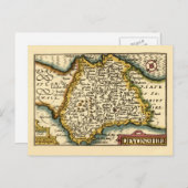 Devon (Devonshire) Landkreis England Antiker Karte (Vorne/Hinten)