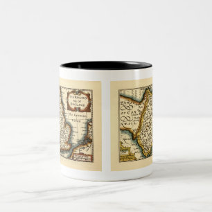 Devon (Devonshire) Landkreis England Antiker Karte Zweifarbige Tasse