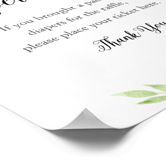 DEVON Diaper Raffle Baby Showspielzeichen Poster (Ecke)