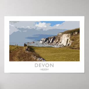 Devon-Eisenbahn-Plakat Poster