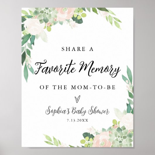 DEVON Favorite Memory Baby Shooting Sign Poster (Vorne)