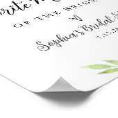 DEVON Favorite Memory Brautparty Sign Poster (Ecke)