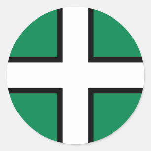 Devon, Flagge des Vereinigten Königreichs Runder Aufkleber