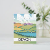 Devon "for a break" Sommerreisepaket Postkarte (Stehend Vorderseite)