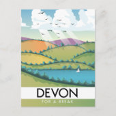 Devon "for a break" Sommerreisepaket Postkarte (Vorderseite)