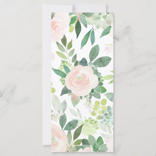 DEVON Greenery Blush Florals Menu (Rückseite)