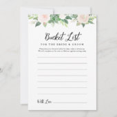 DEVON Greenery Bucket List Brautparty Game Card Einladung (Vorderseite)