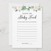 DEVON Greenery Guess the Baby Food Game Card Einladung (Vorderseite)
