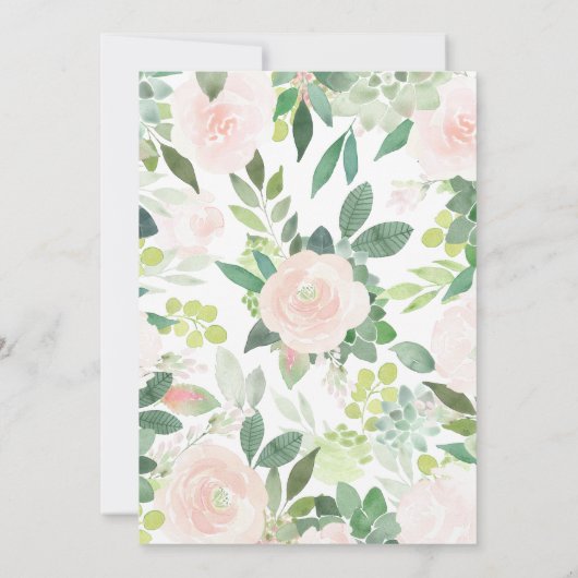 DEVON Greenery I Spy Wedding Game Card Einladung (Rückseite)