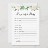 DEVON Greenery Prayers for Baby Shower Advice Card Einladung (Vorderseite)