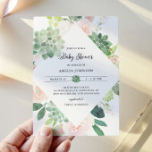 DEVON Greenery Succulent Baby Shower Einladung