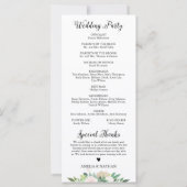 DEVON Greenery Succulent Wedding Program (Rückseite)
