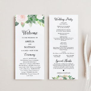 DEVON Greenery Succulent Wedding Program