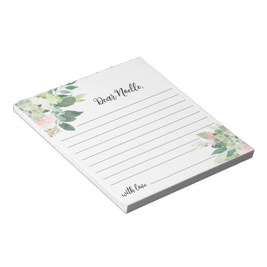 DEVON Greenery Time Capsule Star Baby Shower Notizblock (angewinkelt)