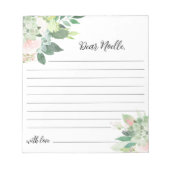 DEVON Greenery Time Capsule Star Baby Shower Notizblock (Vorderseite)