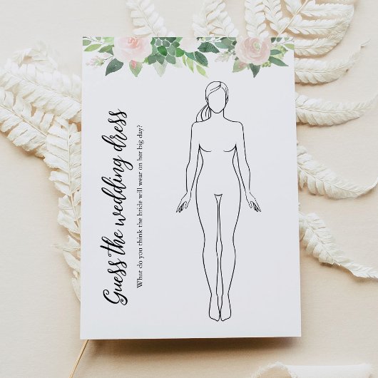 DEVON Guess The Dress Brautparty Game Card Einladung