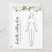 DEVON Guess The Dress Brautparty Game Card Einladung (Vorderseite)