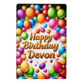 DEVON ~ Happy Birthday ~ Mini Klemmbrett (Rückseite)