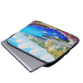 "Devon Harbor Dreamscape" - Eine englische Seascap Laptopschutzhülle (Vorne Knopf)
