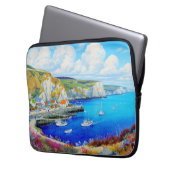 "Devon Harbor Dreamscape" - Eine englische Seascap Laptopschutzhülle (Vorderseite Links)