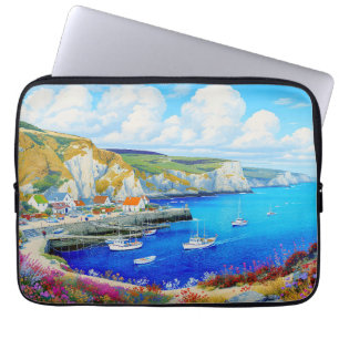 "Devon Harbor Dreamscape" - Eine englische Seascap Laptopschutzhülle