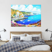 "Devon Harbor Dreamscape" - Eine englische Seascap Leinwanddruck (Insitu (Schlafzimmer))