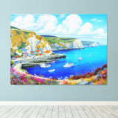 "Devon Harbor Dreamscape" - Eine englische Seascap Leinwanddruck (Insitu (Holzboden))