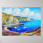 "Devon Harbor Dreamscape" - Eine englische Seascap Poster (Vorne)