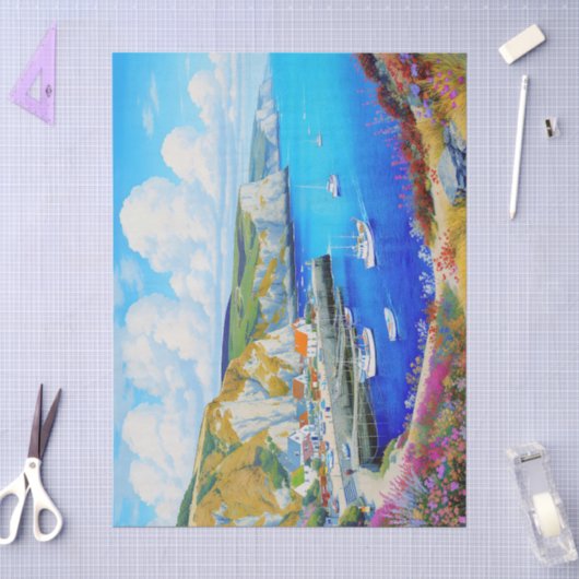 "Devon Harbor Dreamscape" - Eine englische Seascap Seidenpapier (Basteln)