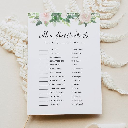 DEVON How Sweet It is Candy Bar Baby Game Card Einladung