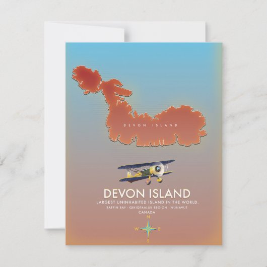 Devon Insel, Canada Karte (Vorderseite)