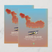 Devon Insel, Canada Karte (Vorne/Hinten)