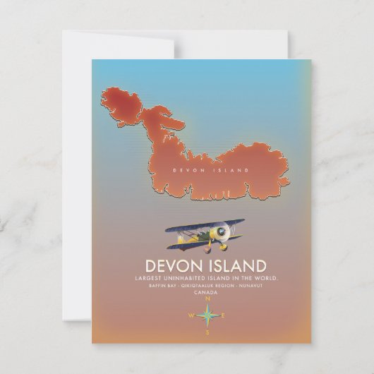 Devon Insel, Canada Karte (Rückseite)