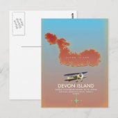 Devon Insel, Canada Karte (Vorne/Hinten)