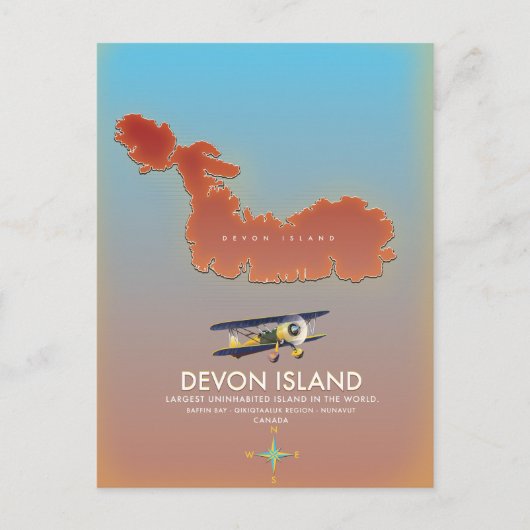 Devon Insel, Canada Karte (Vorderseite)