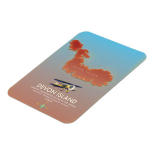 Devon Insel, Canada Karte Magnet