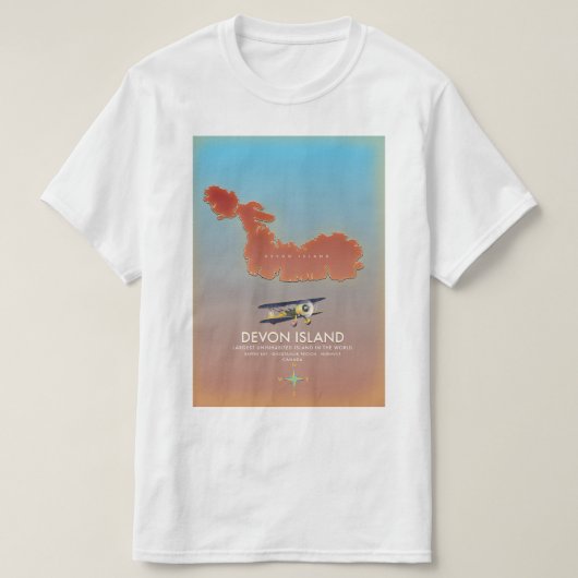 Devon Insel, Canada Karte T-Shirt (Design vorne)