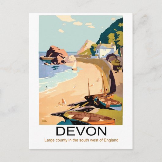 Devon-Küste, England Postkarte (Vorderseite)