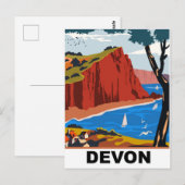 Devon-Küste Postkarte (Vorne/Hinten)