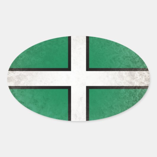 Devon Ovaler Aufkleber (Vorderseite)