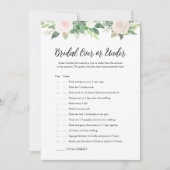 DEVON Over oder Under Brautparty Game Card Einladung (Vorderseite)