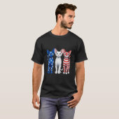 Devon Rex Amerikanische Flagge T-Shirt (Vorne ganz)