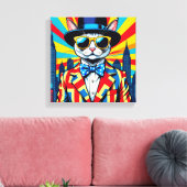 DEVON REX-BIG CITY CAT 2 LEINWANDDRUCK (Insitu (Wohnzimmer))