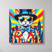 DEVON REX-BIG CITY CAT 2 LEINWANDDRUCK (Vorderseite)