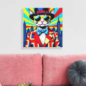 DEVON REX-BIG CITY CAT 4 LEINWANDDRUCK (Insitu (Wohnzimmer))