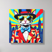 DEVON REX-BIG CITY CAT 4 LEINWANDDRUCK (Vorderseite)