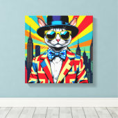 DEVON REX-BIG CITY CAT LEINWANDDRUCK (Insitu (Holzboden))
