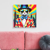 DEVON REX-BIG CITY CAT LEINWANDDRUCK (Insitu (Wohnzimmer))